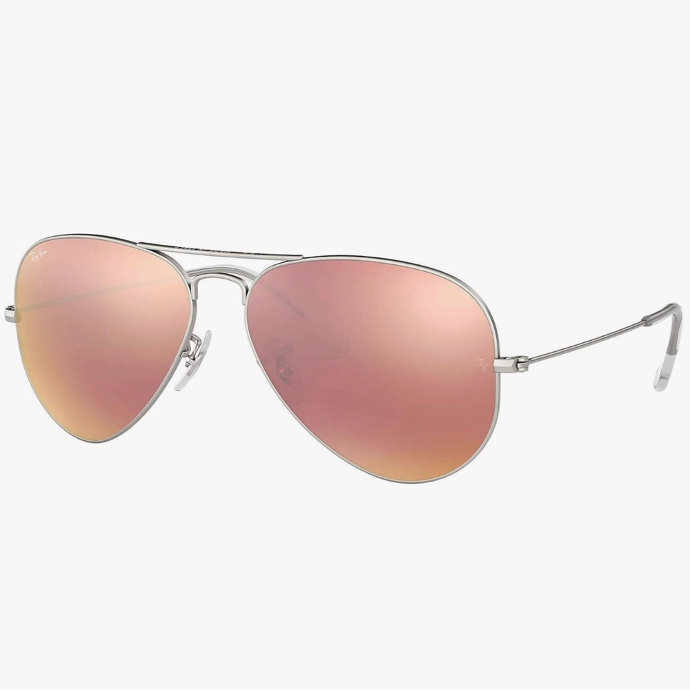 Ray-Ban Aviator Sunglasses with Pink Lenses